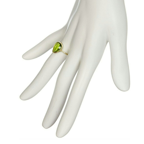 18k Gold Peridot Quartz Ring - Picture 6 of 6